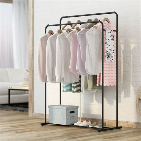 garment rack double|heavy duty double clothes rack.